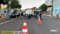 Acidente entre carro e patinete deixa mulher ferida no centro de Santa Helena Acidente entre carro e patinete deixa mulher ferida no centro de Santa Helena