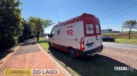 Veículo sai da pista, bate contra poste e condutor fica ferido, na entrada do distrito de Sub-Sede em Santa Helena Veículo sai da pista, bate contra poste e condutor fica ferido, na entrada do distrito de Sub-Sede em Santa Helena