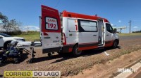 Mulher fica ferida após queda de motocicleta na PR-488 em Santa Helena Mulher fica ferida após queda de motocicleta na PR-488 em Santa Helena