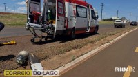 Mulher fica ferida após queda de motocicleta na PR-488 em Santa Helena Mulher fica ferida após queda de motocicleta na PR-488 em Santa Helena