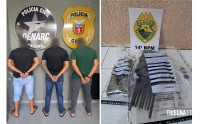 Ação integrada da DENARC-PCPR e do 14º BPM prende três suspeitos de tentativa de latrocínio em Foz do Iguaçu Ação integrada da DENARC-PCPR e do 14º BPM prende três suspeitos de tentativa de latrocínio em Foz do Iguaçu