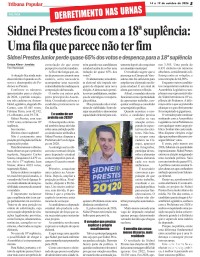 DECLINIO ELEITORAL: Votação indica abismo eleitoral de Sidnei Prestes DECLINIO ELEITORAL: Votação indica abismo eleitoral de Sidnei Prestes