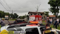 Colisão entre dois veículos termina com um invadindo muro de residência no centro de Santa Helena Colisão entre dois veículos termina com um invadindo muro de residência no centro de Santa Helena