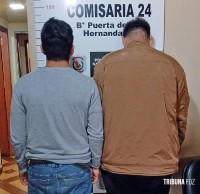 Dois homens são presos após agredirem brutalmente uma mulher em Hernandárias no Paraguai Dois homens são presos após agredirem brutalmente uma mulher em Hernandárias no Paraguai