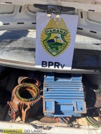 Carro é abordado na BR-277 e três homens são presos com motores furtados em Santa Tereza do Oeste Carro é abordado na BR-277 e três homens são presos com motores furtados em Santa Tereza do Oeste
