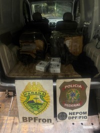 PF e PM apreendem mercadorias, eletrônicos e cigarros após travessias irregulares pelos rios em Foz do Iguaçu PF e PM apreendem mercadorias, eletrônicos e cigarros após travessias irregulares pelos rios em Foz do Iguaçu