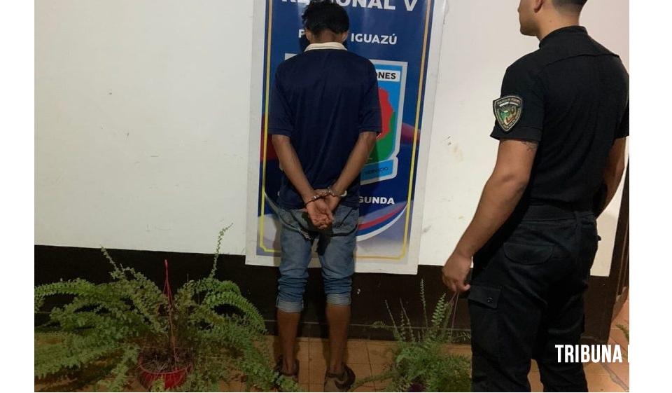 Policia de Puerto Iguazu prende homem que furtou plantas de um comercio