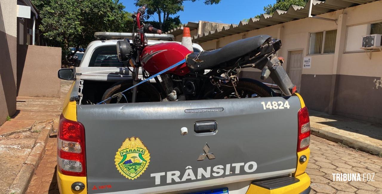 Polícia Militar recupera motocicleta furtada no centro de Foz