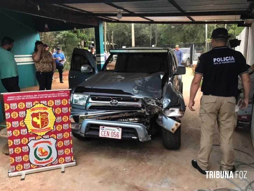 Policia paraguaia apreende veículo que matou motociclista e fugiu em Ciudad Del Este