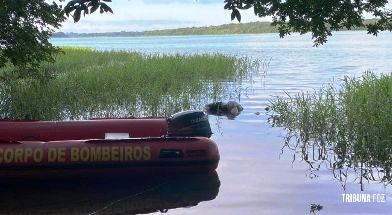 Bombeiros resgatam corpo de homem no Lago de Itaipu em Santa Helena