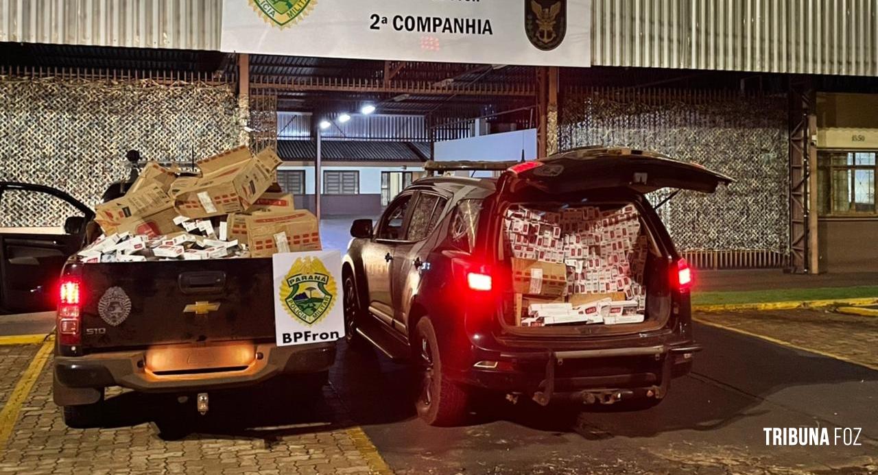 BPFRON apreende cigarros contrabandeados em Guaíra