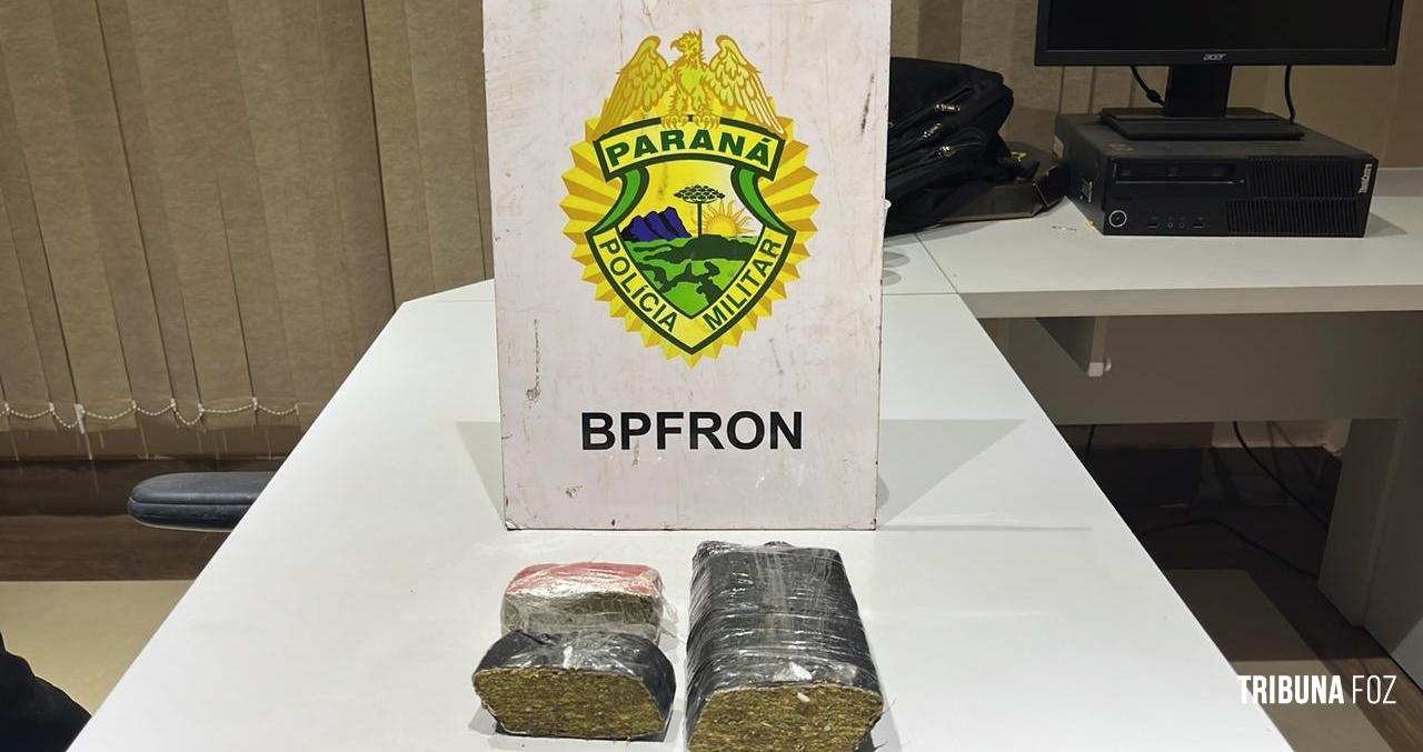 BPFRON apreende droga em ônibus na cidade Medianeira