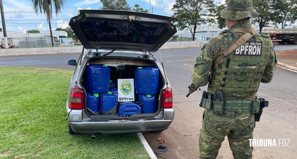 BPFRON apreende veículo carregado com agrotóxicos contrabandeados em Foz do Iguaçu