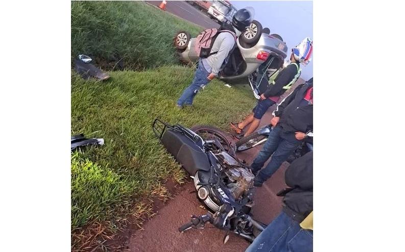 Jovem motociclista morre após acidente seguido de capotamento em Minga Guazú