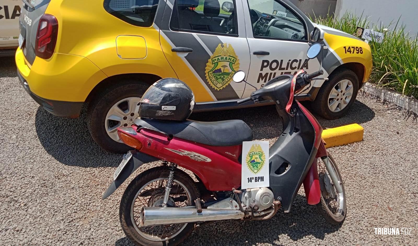 Polícia Militar recupera motocicleta furtada em São Miguel do Iguaçu