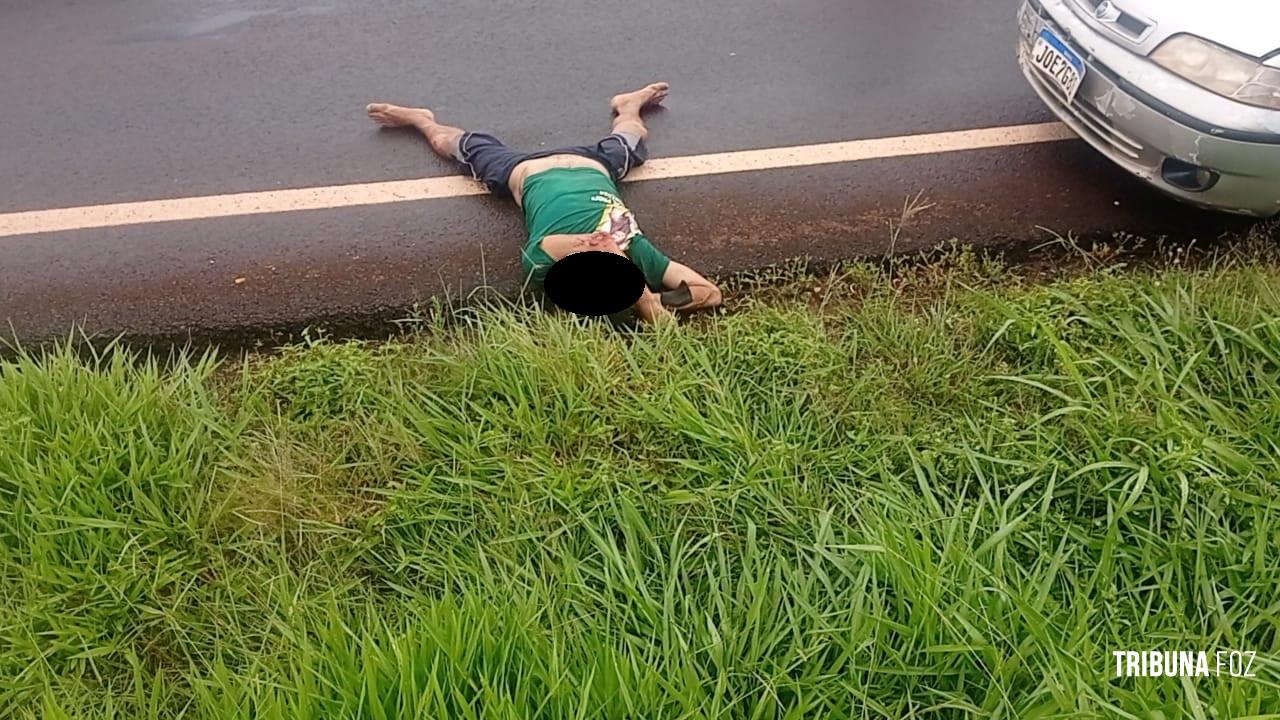 Ciclista morre após ser atropelado na "Baixada do Leão" na BR-277