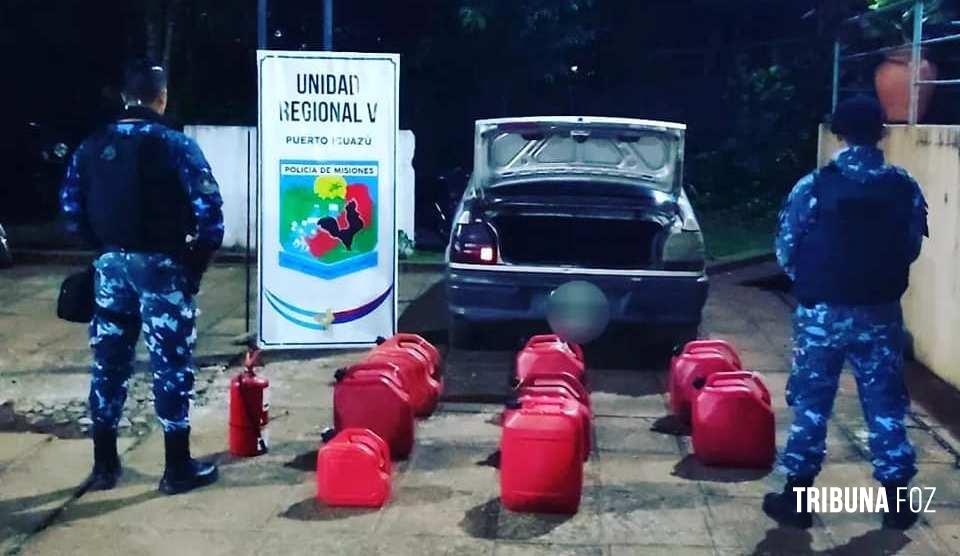 Policia de Misiones apreende 500 litros de gasolina em Puerto Iguazú