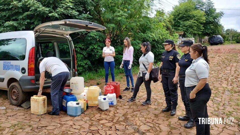 Policia de Puerto Iguazu detecta venda ilegal de gasolina e apreende 25 galões