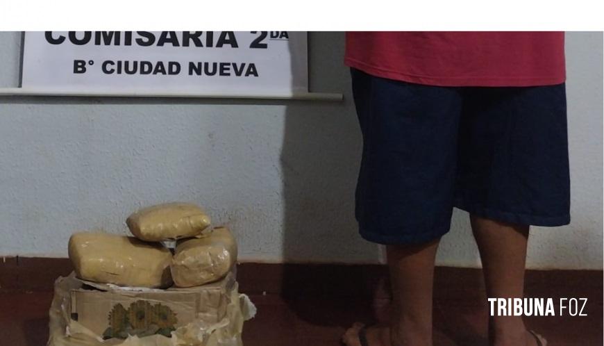 Homem é preso quando caminhava tranquilamente com três tabletes de maconha 