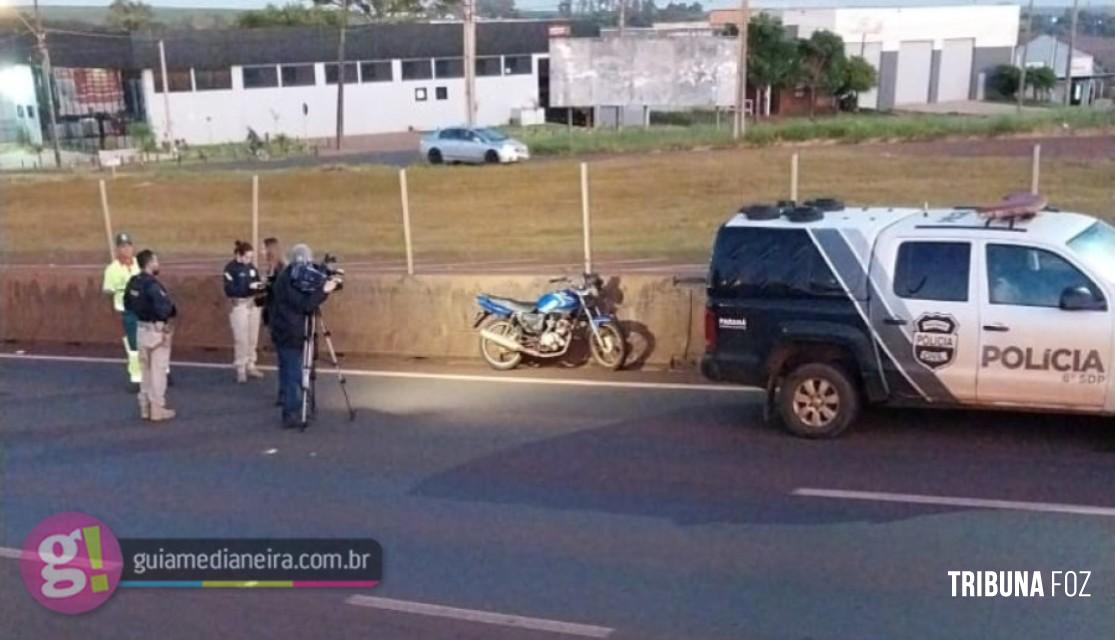 Jovem morre após colidir com moto na mureta que divide pistas da BR 277 em Medianeira