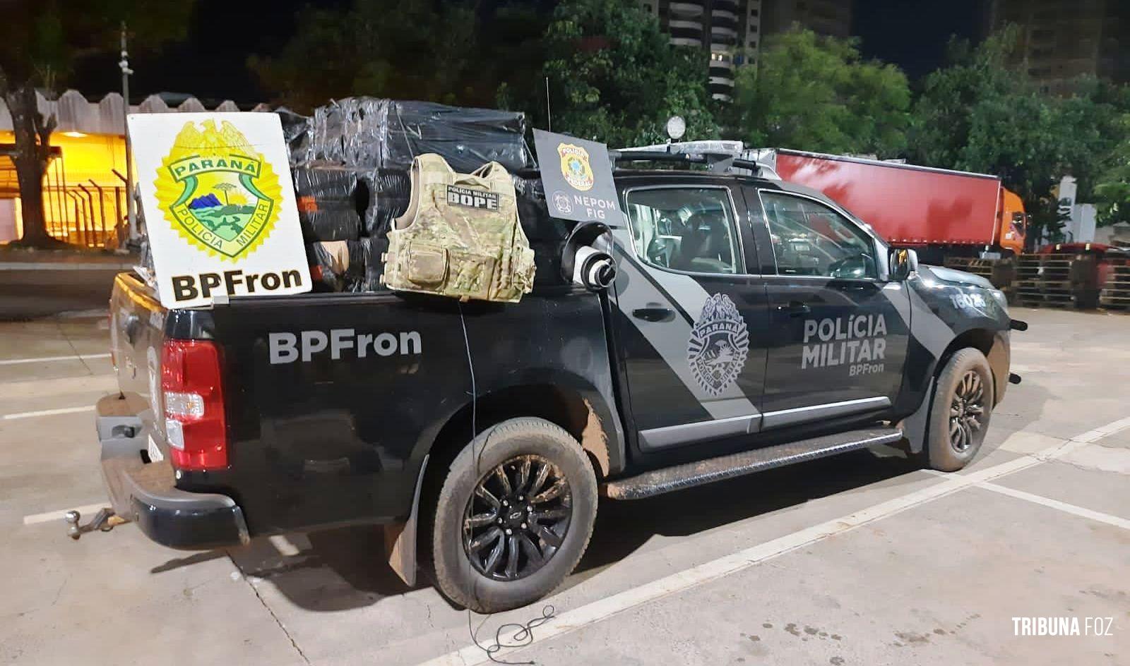 PM e PF apreendem cigarros e agrotóxicos contrabandeados em Itaipulândia