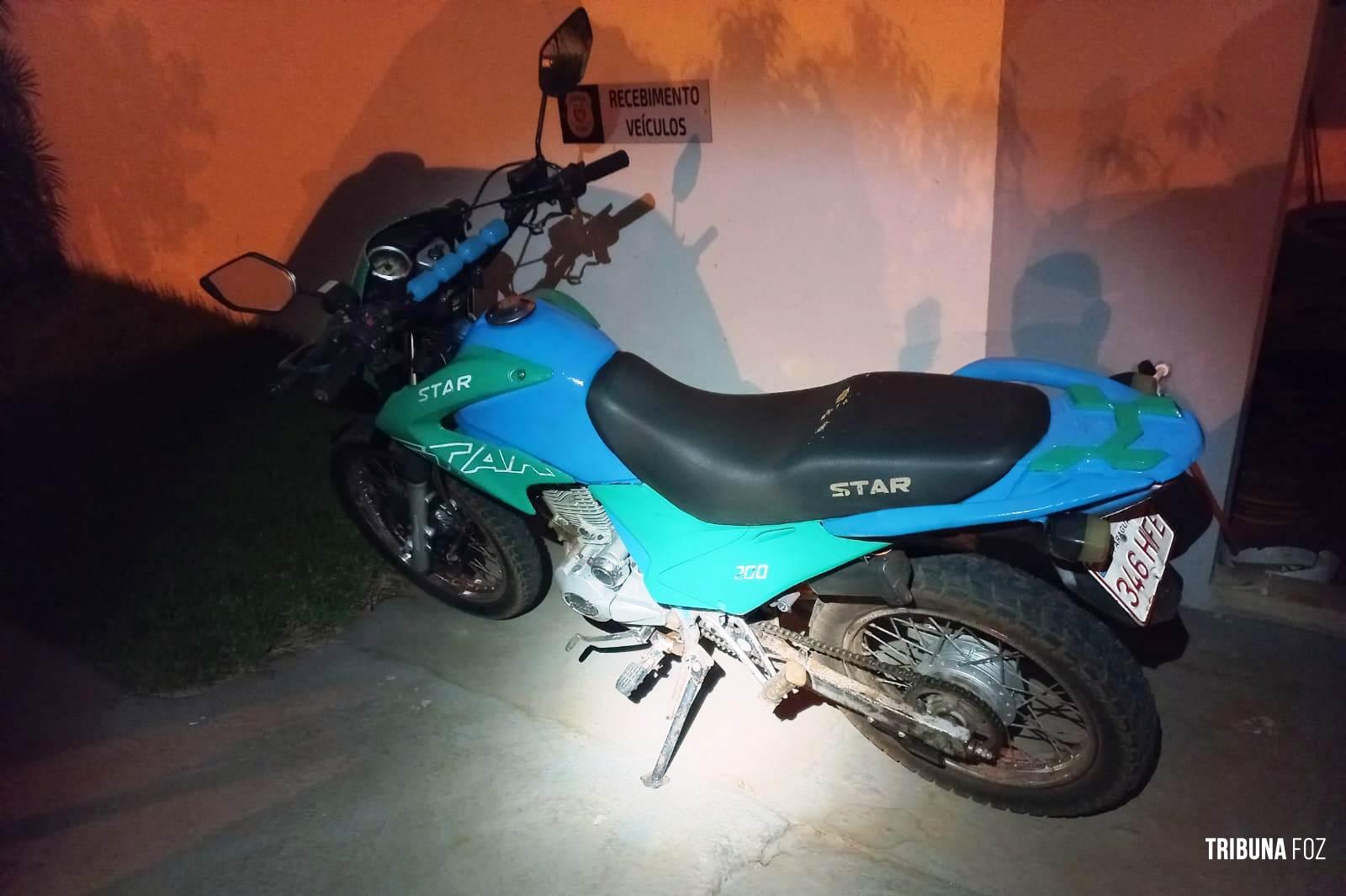 Polícia Militar recupera motocicleta furtada em Itaipulândia