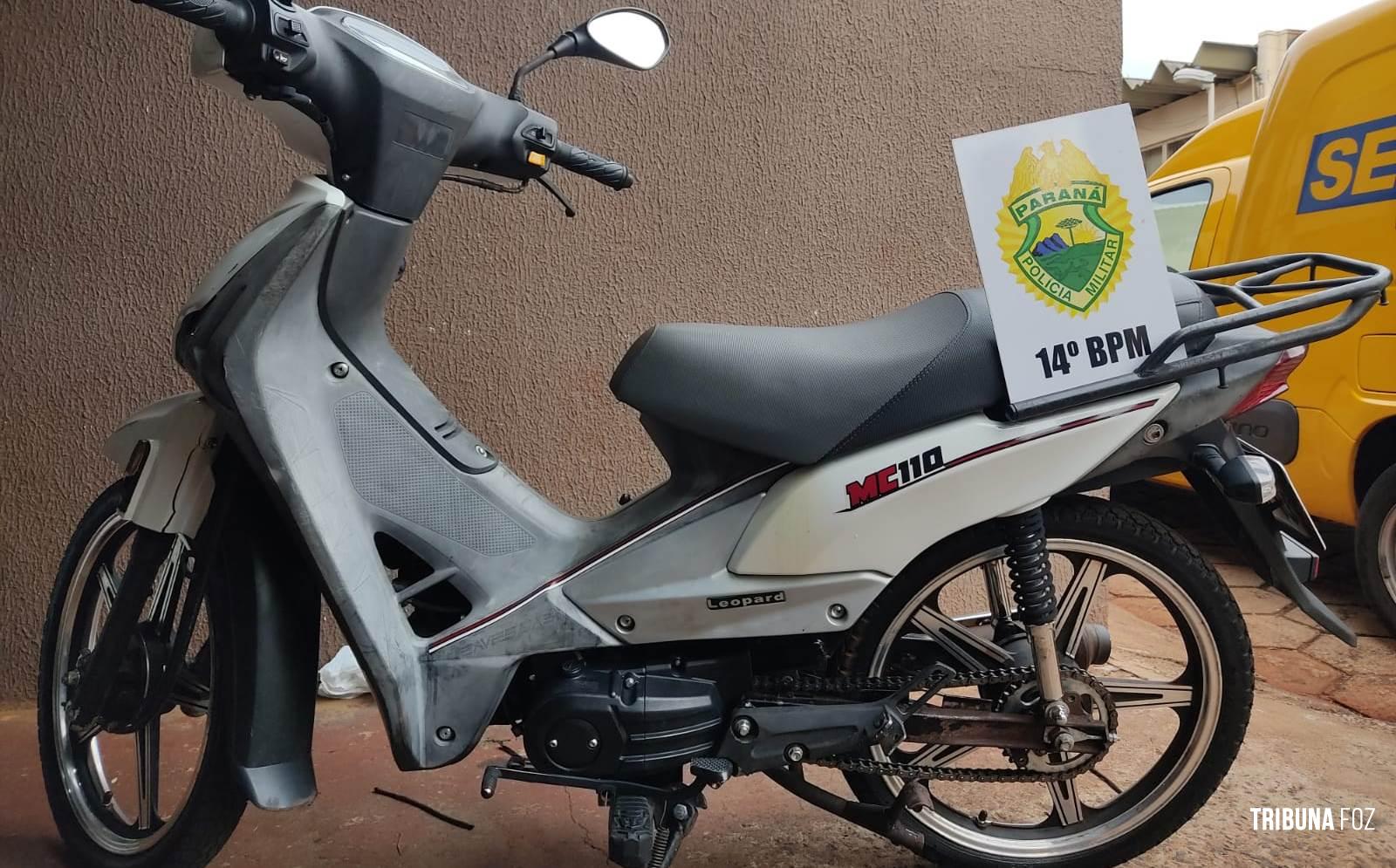 Polícia Militar recupera motocicleta furtada no Bairro Morumbi