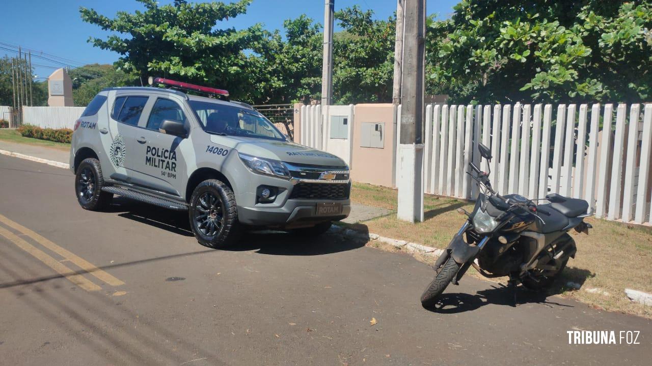 ROTAM recupera moto com alerta de furto/roubo no Jardim Guarapuava