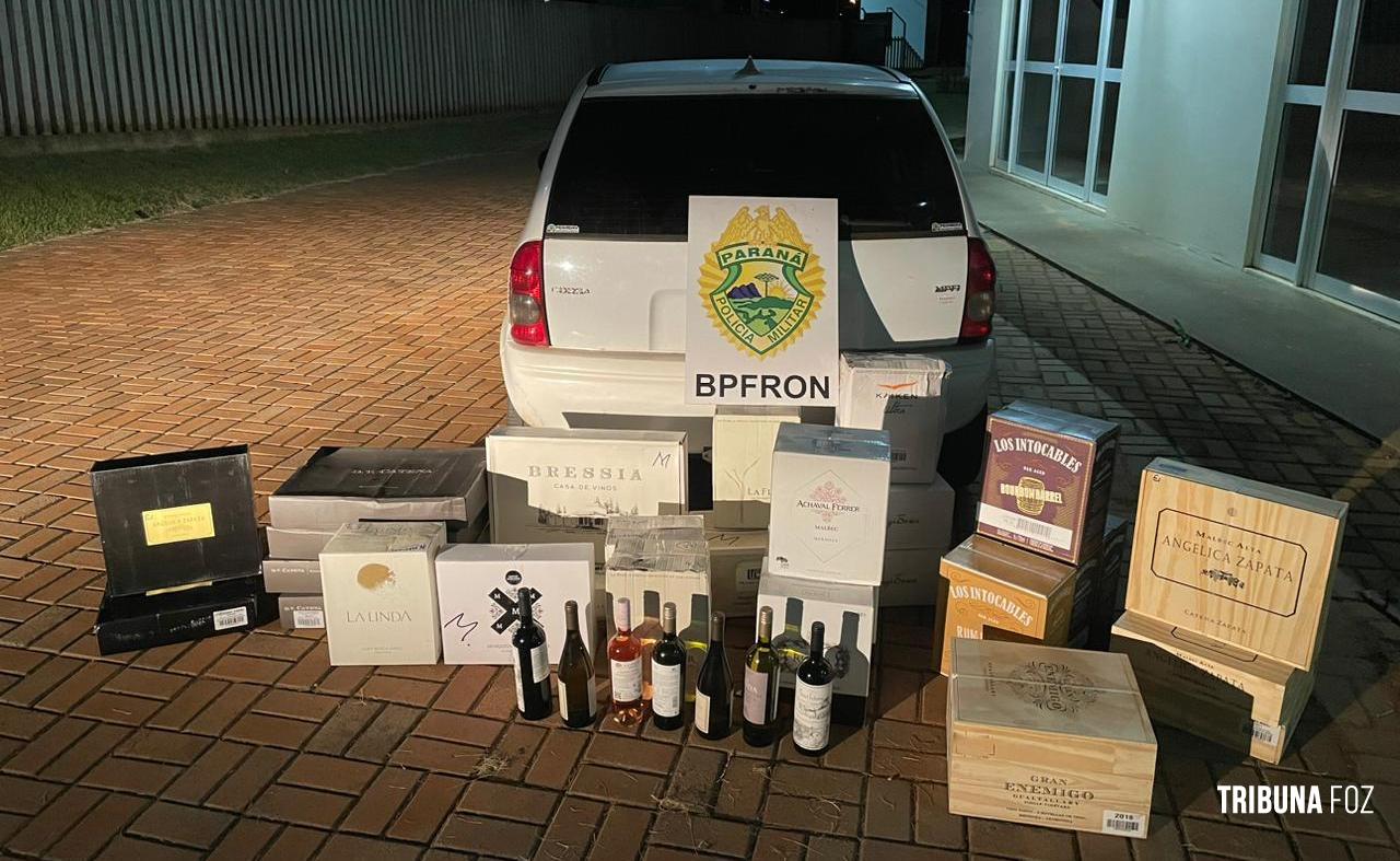 BPFRON apreende bebidas estrangeiras em Santo Antônio do Sudoeste 