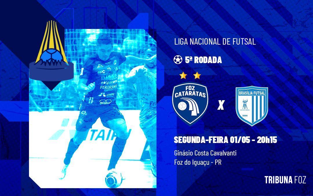 Foz Cataratas Futsal enfrenta ao Brasília, em casa, nesta segunda-feira (1º de maio)