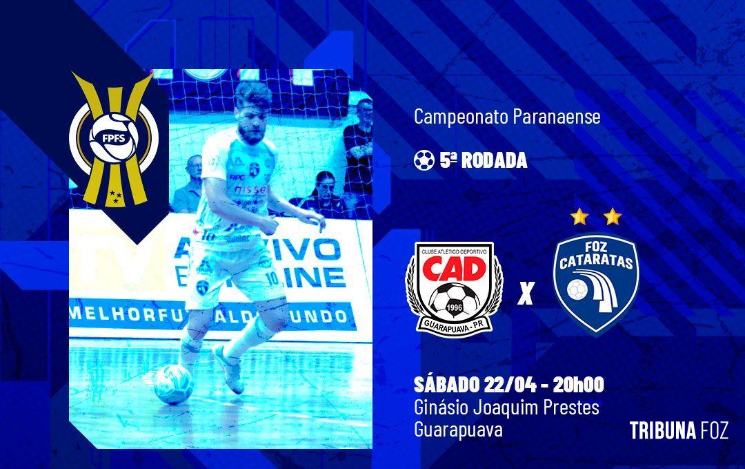 Foz Cataratas Futsal enfrenta o Guarapuava neste sábado