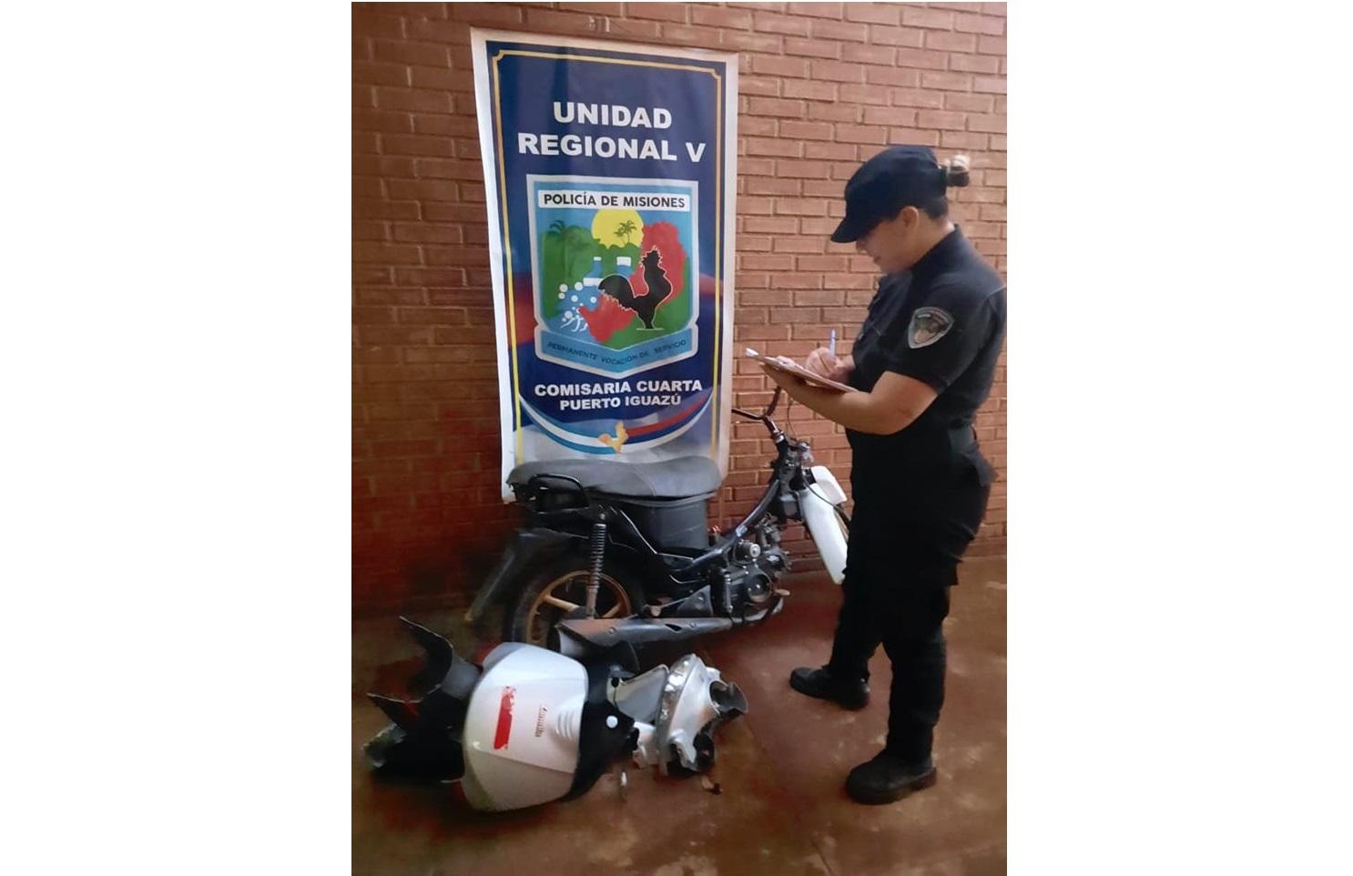 Policia de Misiones apreende moto roubada em Puerto Iguazu