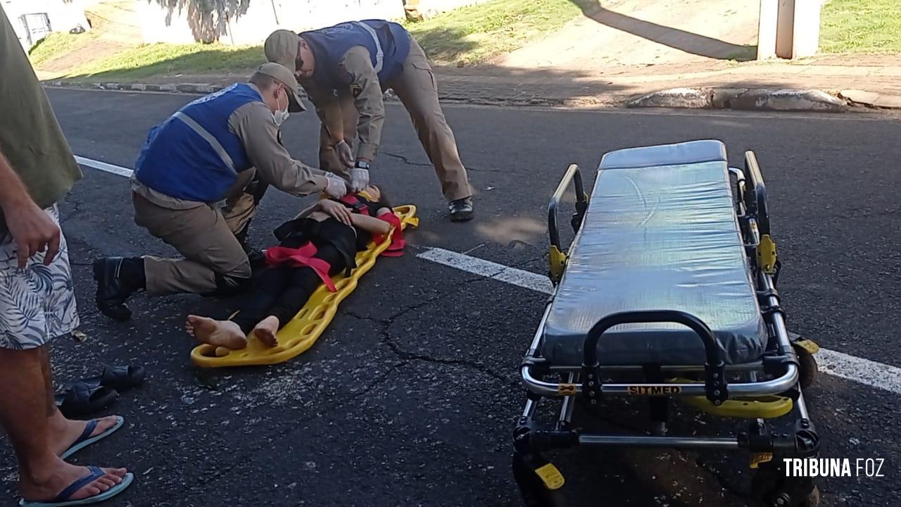 Siate atende vítima de atropelamento por moto no Bairro Boicy