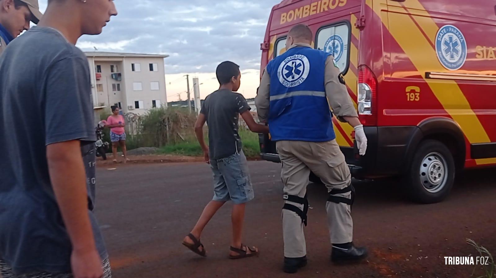 Criança de 10 anos é socorrida pelo Siate após atropelamento