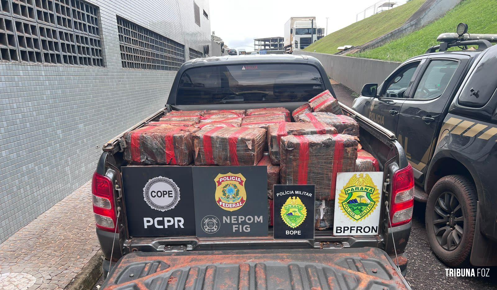 Forças de segurança apreendem 1.005,8 Kg de maconha em Santa Helena