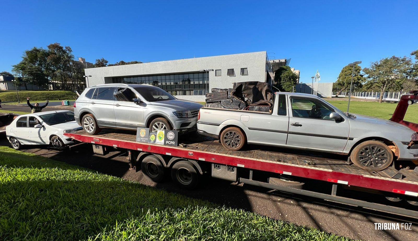 Forças de segurança apreendem oito carros carregados com cigarros contrabandeados em SMI