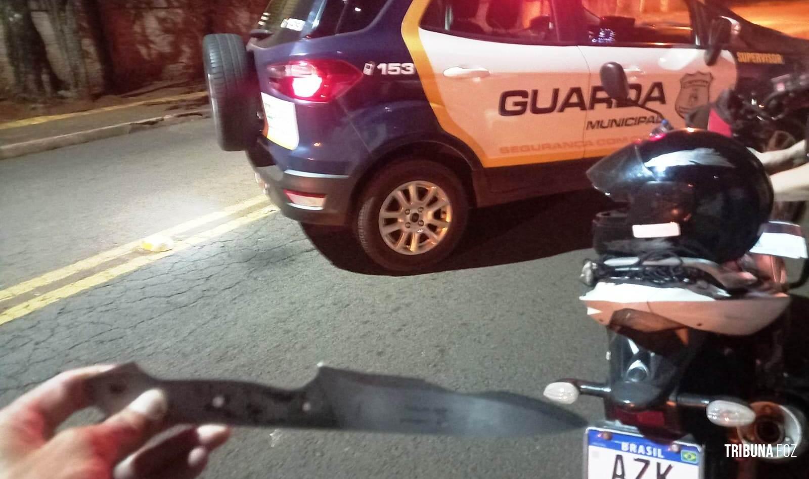 Guarda Municipal auxilia na recuperação de uma moto após tentativa de assalto