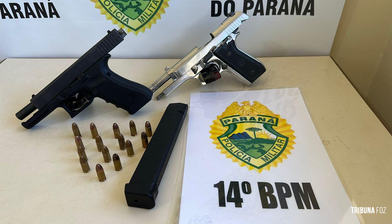 PM apreende duas pistolas e detém enteado que atirou na cabeça do padrasto