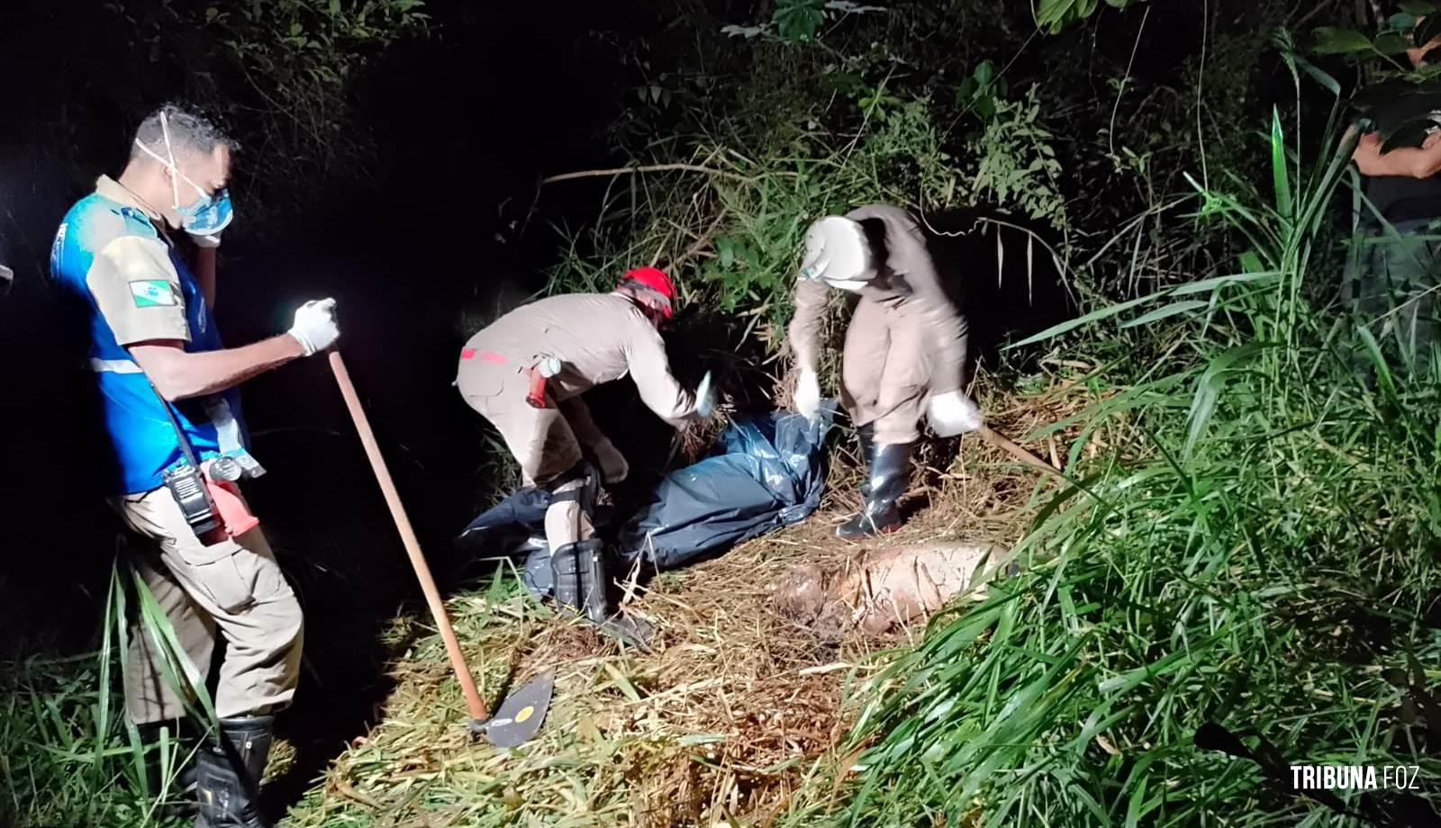 Polícia Civil e Corpo de Bombeiros localizam os  corpos de três vítimas esquartejadas em Foz do Iguaçu