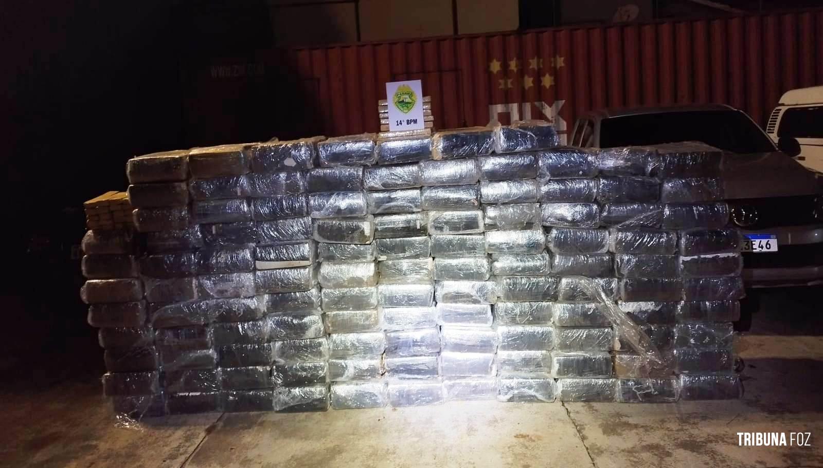 Policia Militar apreende 2.110 Kg de maconha em Medianeira