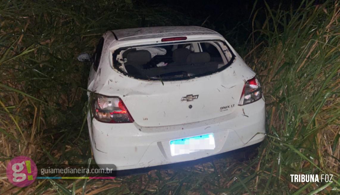 Saída de pista deixa uma pessoa ferida no interior de Matelândia