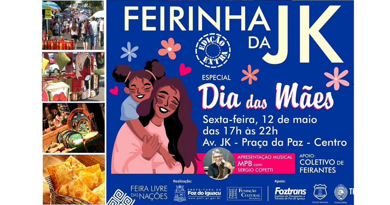 Sexta-feira (12) terá edição especial da Feirinha da JK pro Dia das Mães