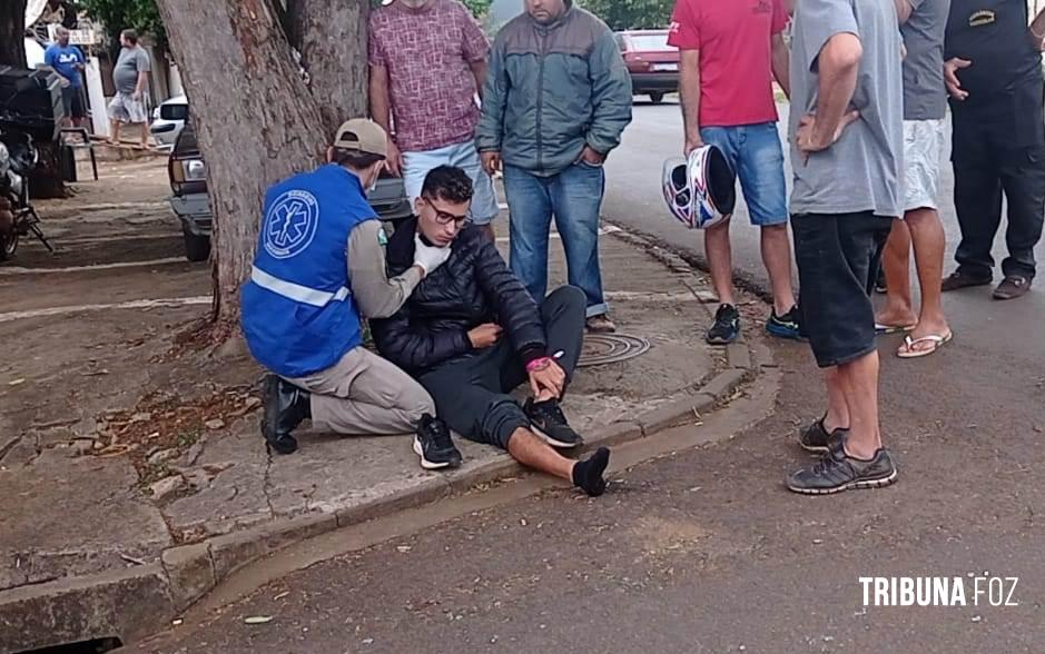 Siate socorre motociclista após colisão no Porto Meira Siate socorre motociclista após colisão no Porto Meira