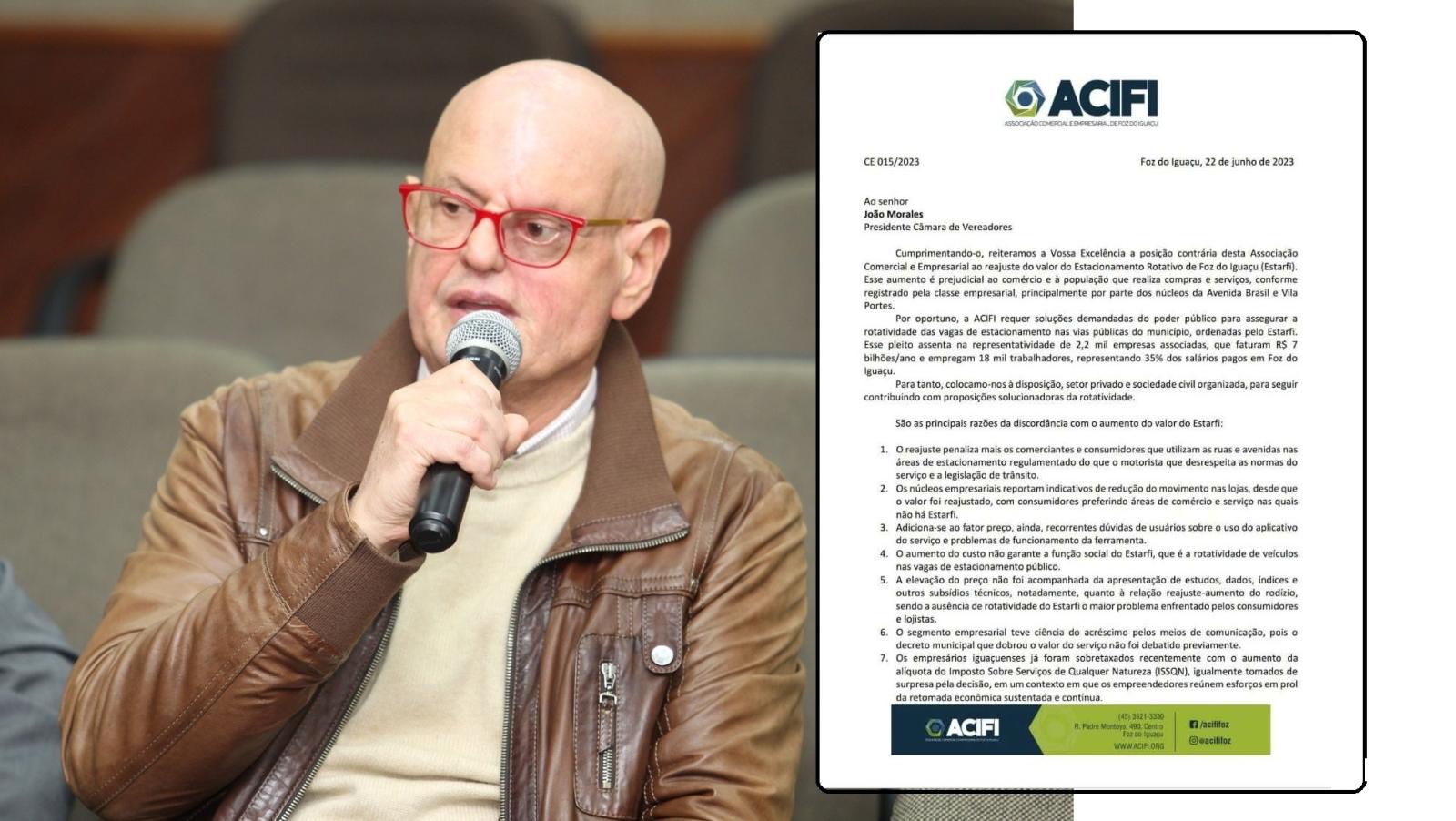 Acifi formaliza na Câmara pedido de suspensão do aumento abusivo no ESTARFI