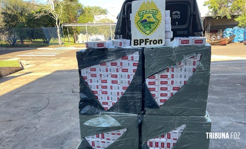 BPFRON apreende cigarros contrabandeados em São Miguel do Iguaçu