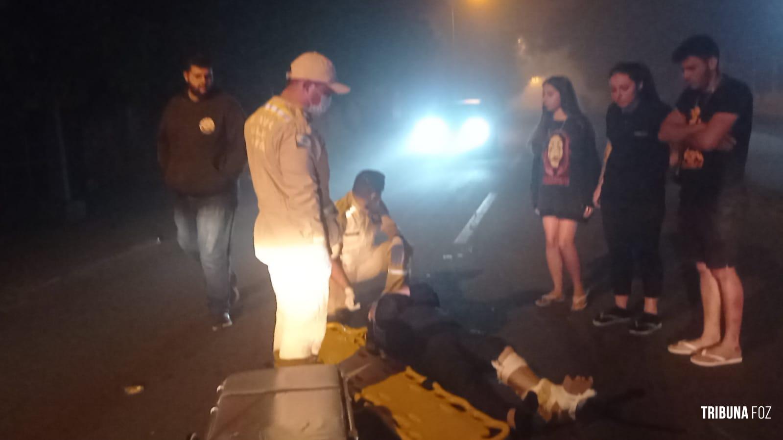 Motociclista é socorrido pelo Siate após que no Porto Meira durante a madrugada Motociclista é socorrido pelo Siate após que no Porto Meira durante a madrugada