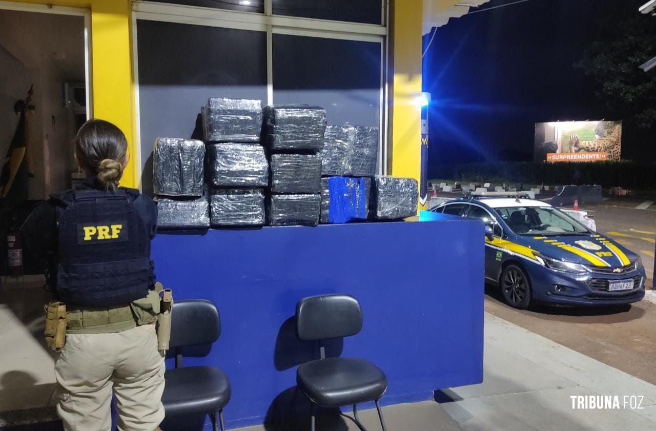 Policiais Rodoviários Federais apreendem 194 Kg de maconha em Santa Terezinha de Itaipu