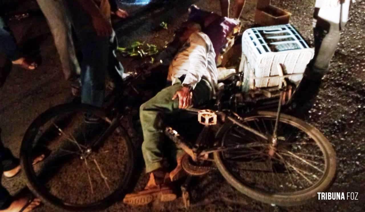 Ciclista idoso é atropelado por veículo e socorrido pelo Siate no Porto Meira