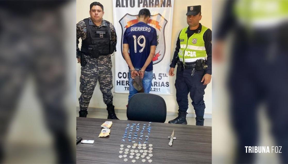 Homem é preso com 41 pedras de crack em Hernandárias