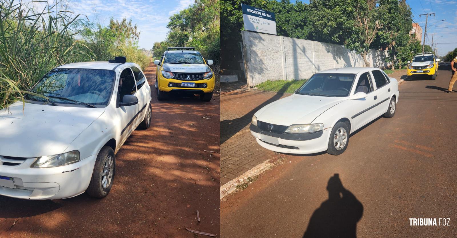 PM recupera veículo roubado e apreende outro utilizado na ação em Santa Terezinha de Itaipu